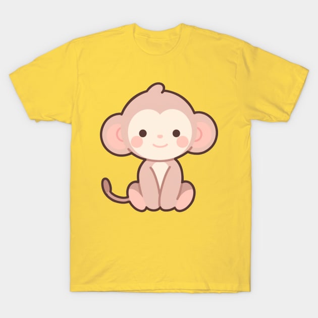 Cute Monkey T-Shirt by Flowerandteenager